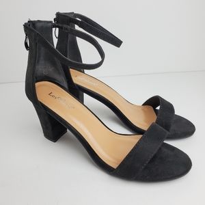 Suede Black Heels